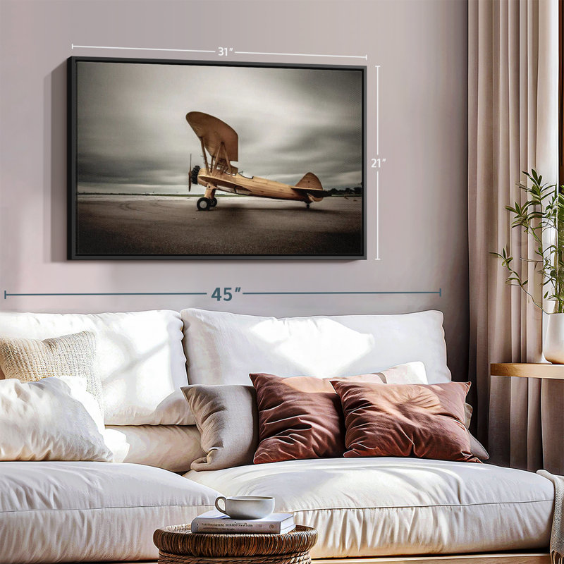 "Biplan Wall Art", H 31 po x l 21 po