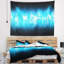 Tapisserie abstraite bleue de flamme de glace-28482638