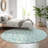 Premium Machine Washable Cerrito Aqua Rug-105690583