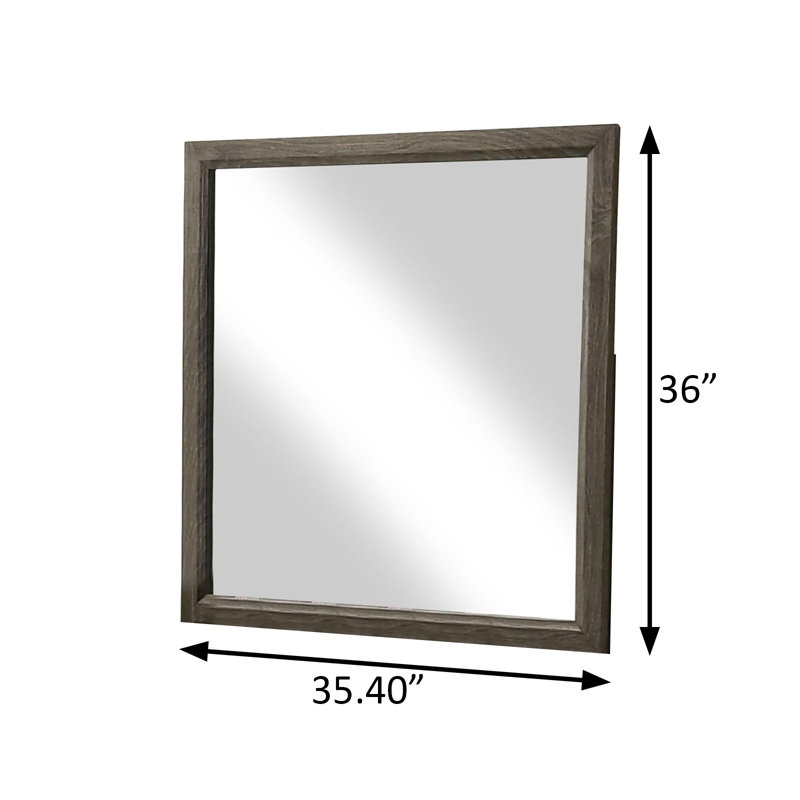 Miroir transitionnel l 35,4 po, gris