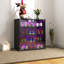 Boîte à chaussures avec lumière DEL RVB, boîte de rangement de chaussures empilable en bois avec porte en verre, boîte de rangement pour chaussures pour chaussures de sport-1596906876