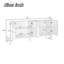 Armoire de rangement Buffet en bois avec portes pour couloir, salon, tablette réglable-73130706