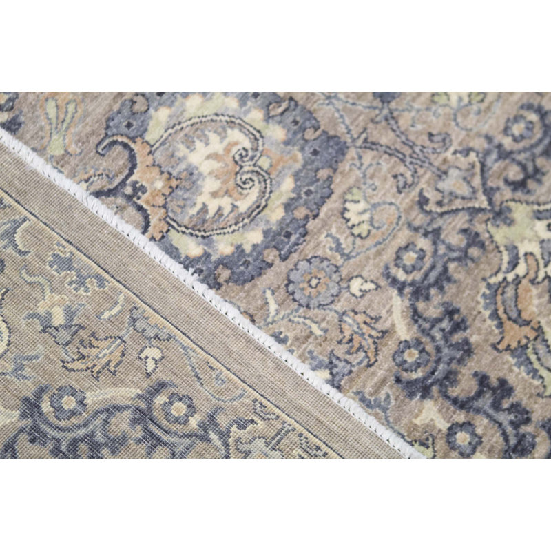 One-of-a-Kind Hand-Knotted High-Quality Gray/Blue/Beige Area Rug