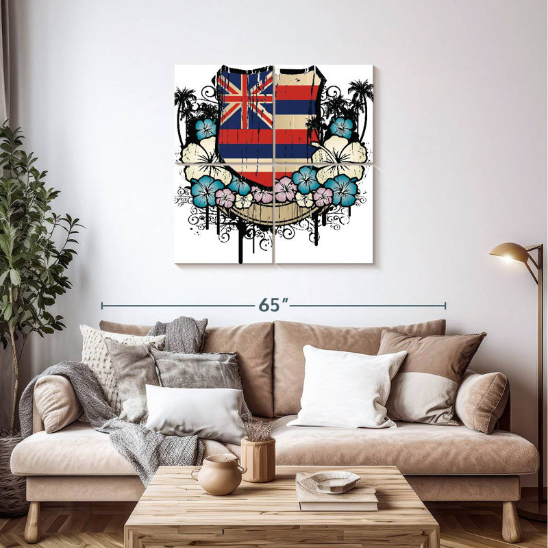 Borges Floral Hawaii Flag