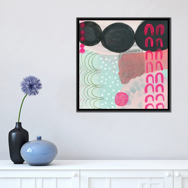 « black points », reproduction d’art sur toile, H 12 po x l 12 po x P 0,75 po, Toile tendue, Pas de tapis