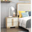Mobilier de chambre à coucher contemporain à 2 tiroirs avec finition bois naturel et blanc