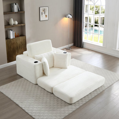 Canapé-lit 52 po en os surdimensionné de 52,4 po pour grand lit, confortable et confortable