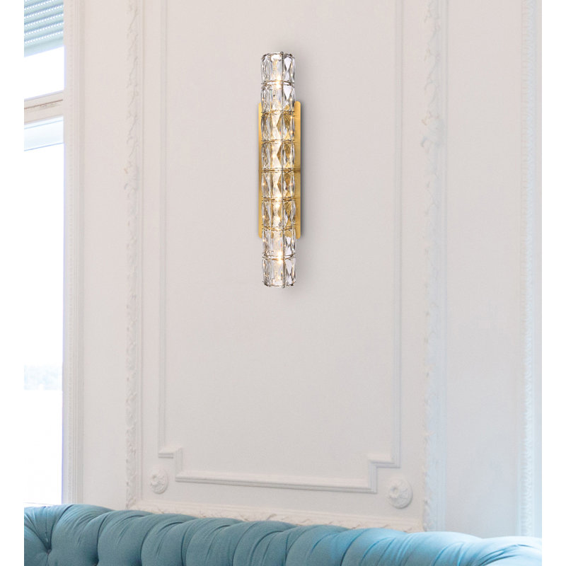 Ultan Dimmable LED Vanity Light, Gold, 5" H x 24" W x 4" D