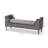 Jack Bench in Gray Linen Fabric Upholstery & Espresso Finished Wood, 21.3'' H X 51.6'' W X 16.9'' D-595159977