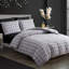 Luxury Double Brushed Microfiber Reversible Duvet Cover Set with Zipper Closure and Corner Ties-122252007