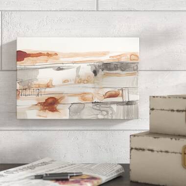 Pauline Stanley Watercolor Swatches Rust Brown Orren Ellis Size: 12 H x 12 W x 1.25 D