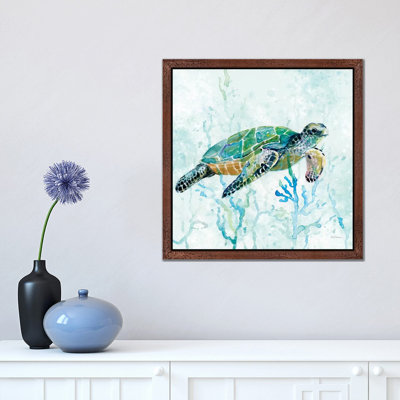 Sea Turtle Swim I by Carol Robinson - No Frame Print on Canvas
