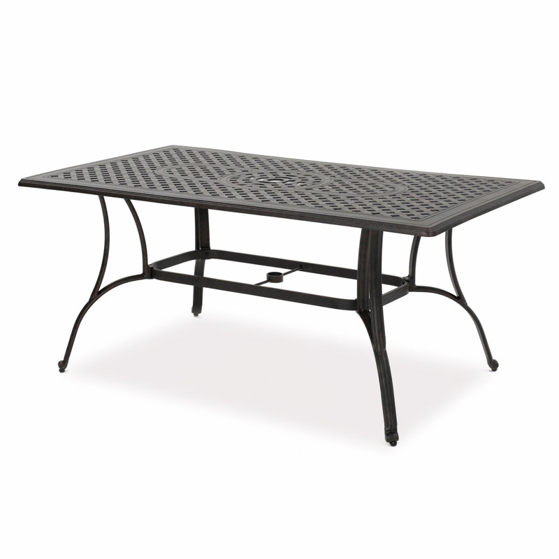 Outdoor Cast Aluminum Rectangular Dining Table