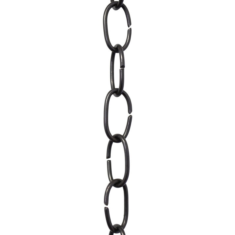 Oval Link Un-Welded Brass Wire Chain or Chain Break, Oil Bronzed Black