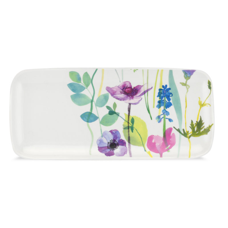 Water Garden Sandwich Rectangular Serving Tray