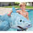 H2OGO! Realistic Shark Ride-On - Blue 72" x 40", Inflatable Ocean Animal Pool Float