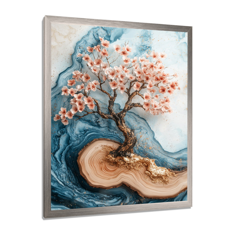 Myrtice V - impressions murales florales, H 20 po x l 12 po, Reproduction encadrée d'une seule photo, Argent argent