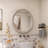 Round Wall Mirror With Carved Frame