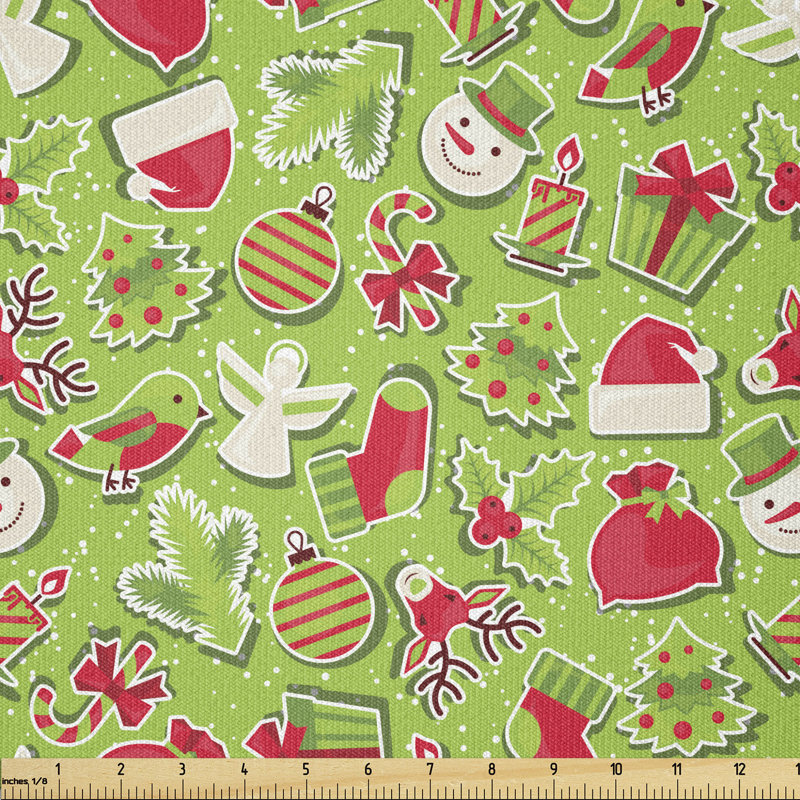 Aubuchon Snowman Trees Birds Hat Multi-Purpose Fabric