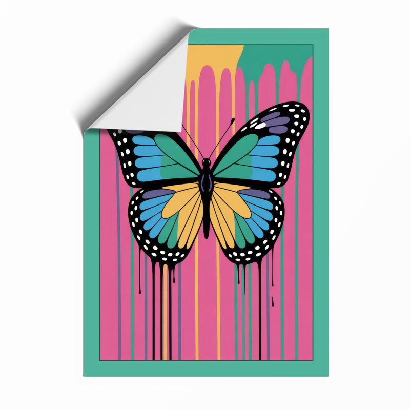 Butterfly In Colour Modern - Print, Unframed, A2 - 59.4 x 42.0 cm