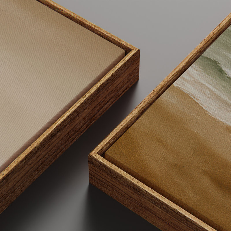 Ensemble de 2 reproductions d'art encadrées sur toile 60 "x 30" x 2 pièces, H 60 po x l 30 po, Naturel