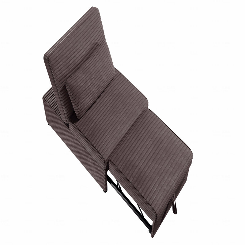 Canapé convertible 1 pièce en velours côtelé de style fourrure contemporaine, canapé convertible, coussin en peluche et canapé convertible Contemporary