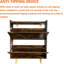 Armoire à chaussures autoportante avec tiroirs rabattables, tablettes réglables et conception anti-basculement pour le rangement du vestibule-681040043