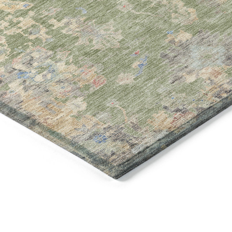 Machine Washable Indoor/Outdoor Matsumura ACN2302 Global Rug, Rectangle 8' x 10'