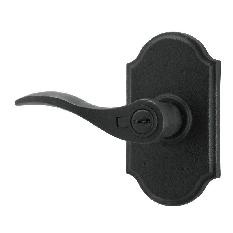 Carlow Oil Rubbed Bronze Keyed (Entry) Door Lever, Left, Black