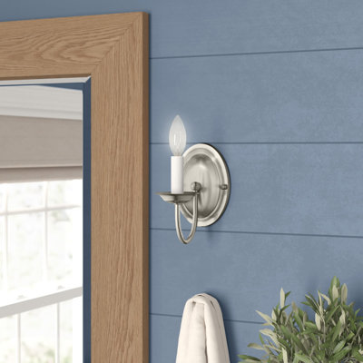 Maynes Steel Candle Wall Light
