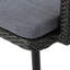 2 chaises de soleil d'extérieur - PE et fer gris, rembourrage en tissu imperméable 2 sièges de cour arrière, eau