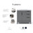 Elizabeth 36" Carrara White Marble Countertop Bath Vanity with Faucet and Mirror-336220875-336220874