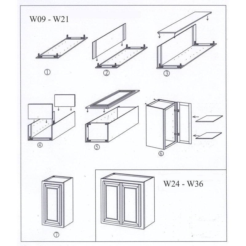 Recessed Panel Painted Plywood Ready-to-Assemble, 30" H x 18" W x 12" D