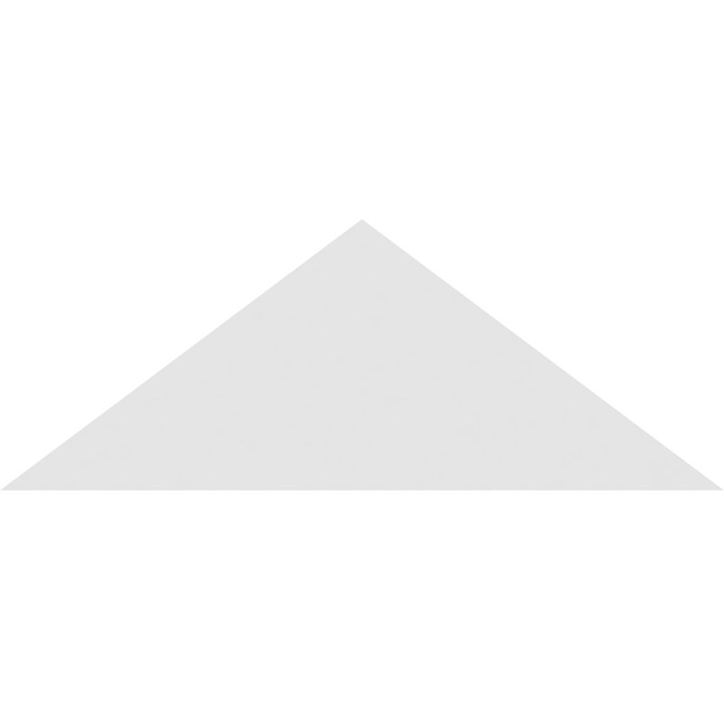 Triangle Surface Mount Non-Functional Brickmould Sill Frame PVC Gable Vent 11/12 Pitch, 25" H x 76" W