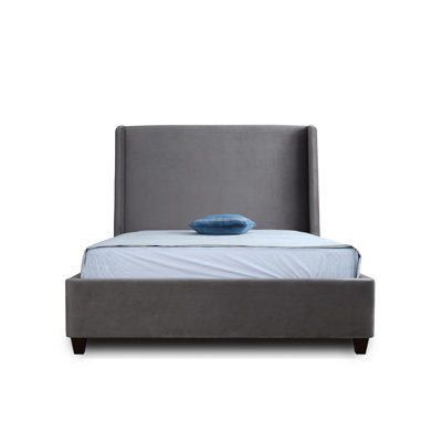 Lit plateforme tapissier en velours Parlay