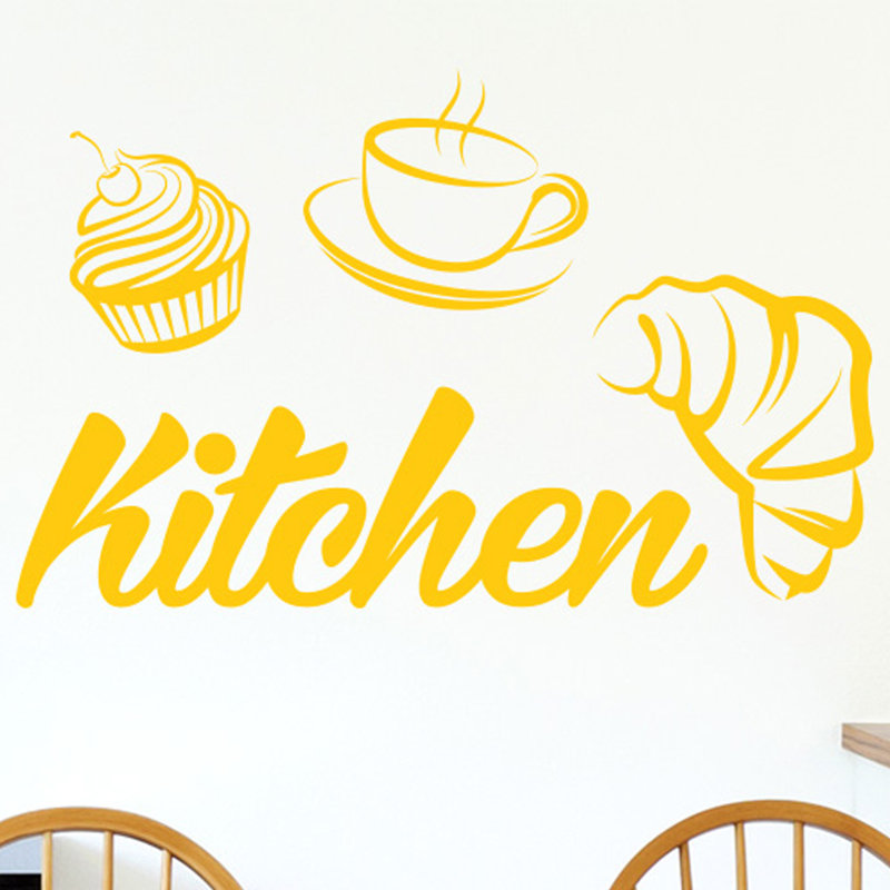 Food & Beverage Wall Decal, Dark Yellow