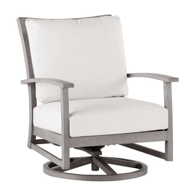 Chaise longue avec coussins Charleston, Blanc naturel, Welt + bourre standard, Huître