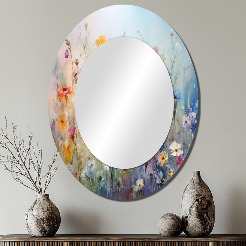 Leavens - Floral Metal Mirror, 40" x 30"