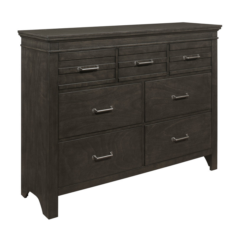 Commode 7 tiroirs Gallaher, Gris anthracite