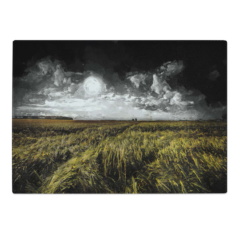 Glass Full Moon Over Germany Chopping Board, 39 cm W x 28.5 cm L