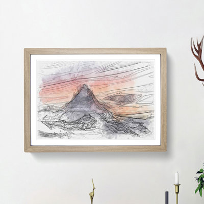 Matterhorn Mountain in Zermatt - Picture Frame Graphic Art Print
