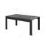 Ensemble de conversation 4 pièces avec 4 coussins bleus épais, structure noire et table basse-2120664847-2120664840