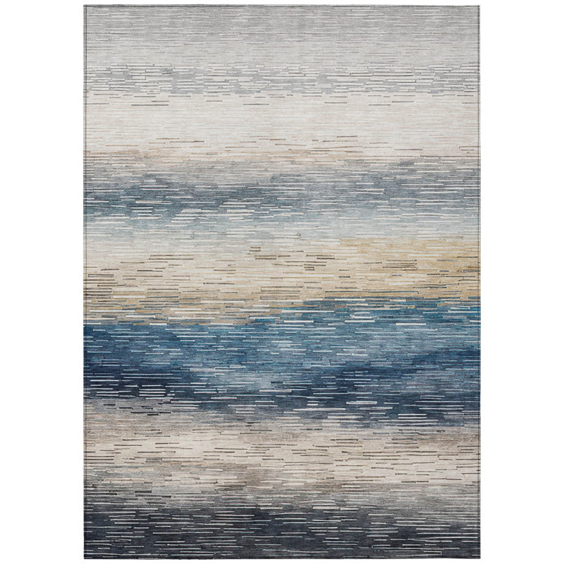 Machine Washable Indoor/Outdoor Chantille ACN2940 Striped Rug, 5' x 7'6"