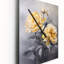 Horloge murale florale jaune et jaune pivoine Serenity-1300413787