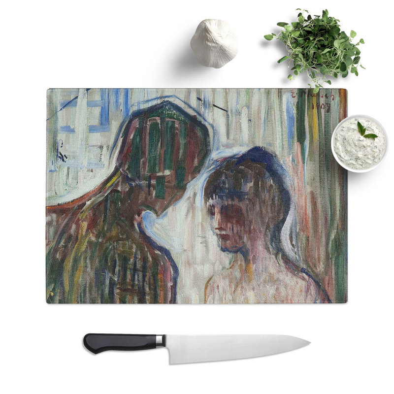 Nude Man and Woman by Edvard Munch Chopping Board, 0.4cm H x 28.5cm W x 39cm L