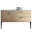 Meuble-lavabo autoportant en chêne naturel rayé 48 po avec lavabo 48 po KD