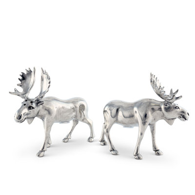 Ensemble salière et poivrière Lodge Pewter Moose
