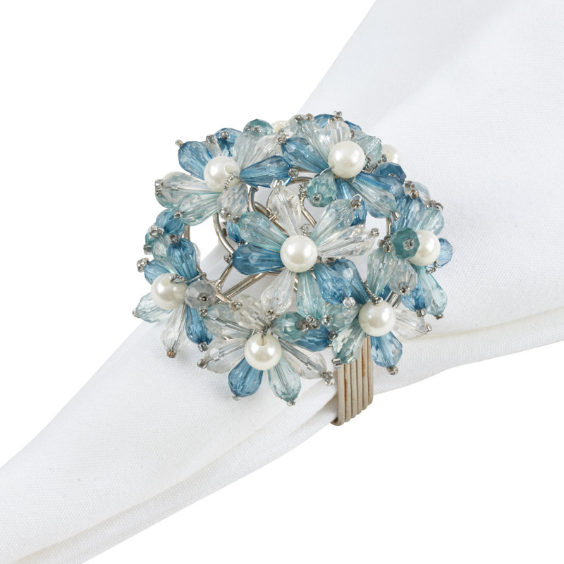 Metal Napkin Ring, Aqua