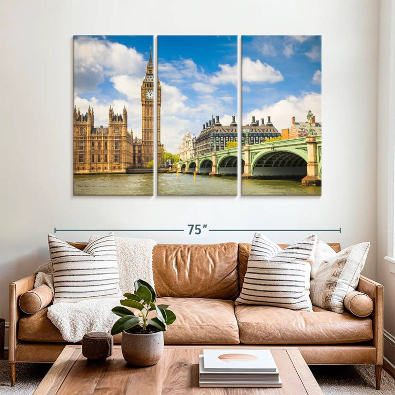 London Sights, 42" H x 65" W