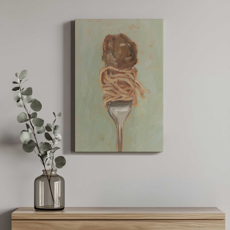 «Pasta Night II» par Ethan Harper, reproduction d'art sur toile, H 16 po x l 12 po
